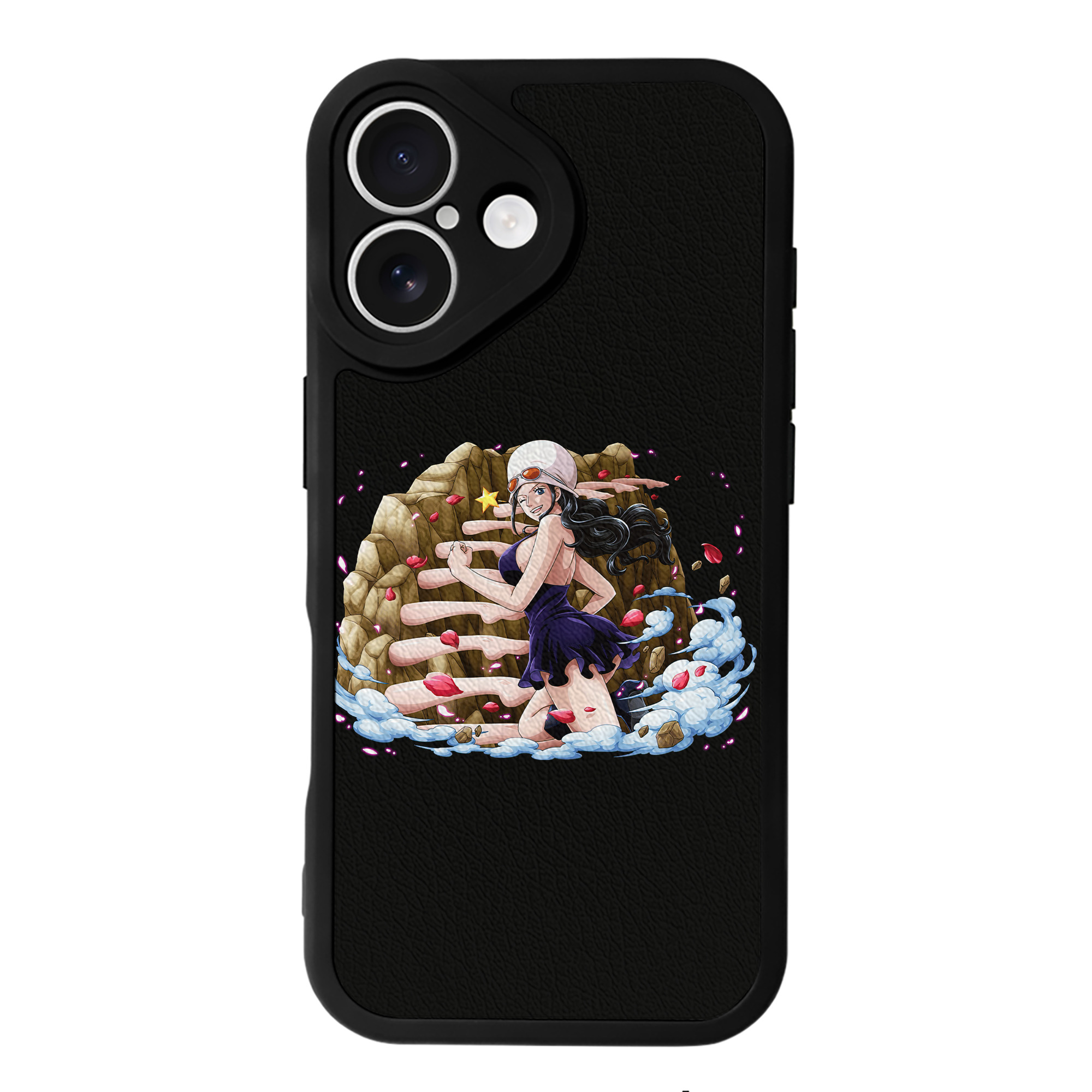 （画像用） ワンピース ニコ・ロビン ONE PIECE Nico Robin 【iPhone 16シリーズ対応】シリコンスマホケース（レザー調） 材質：シリコン